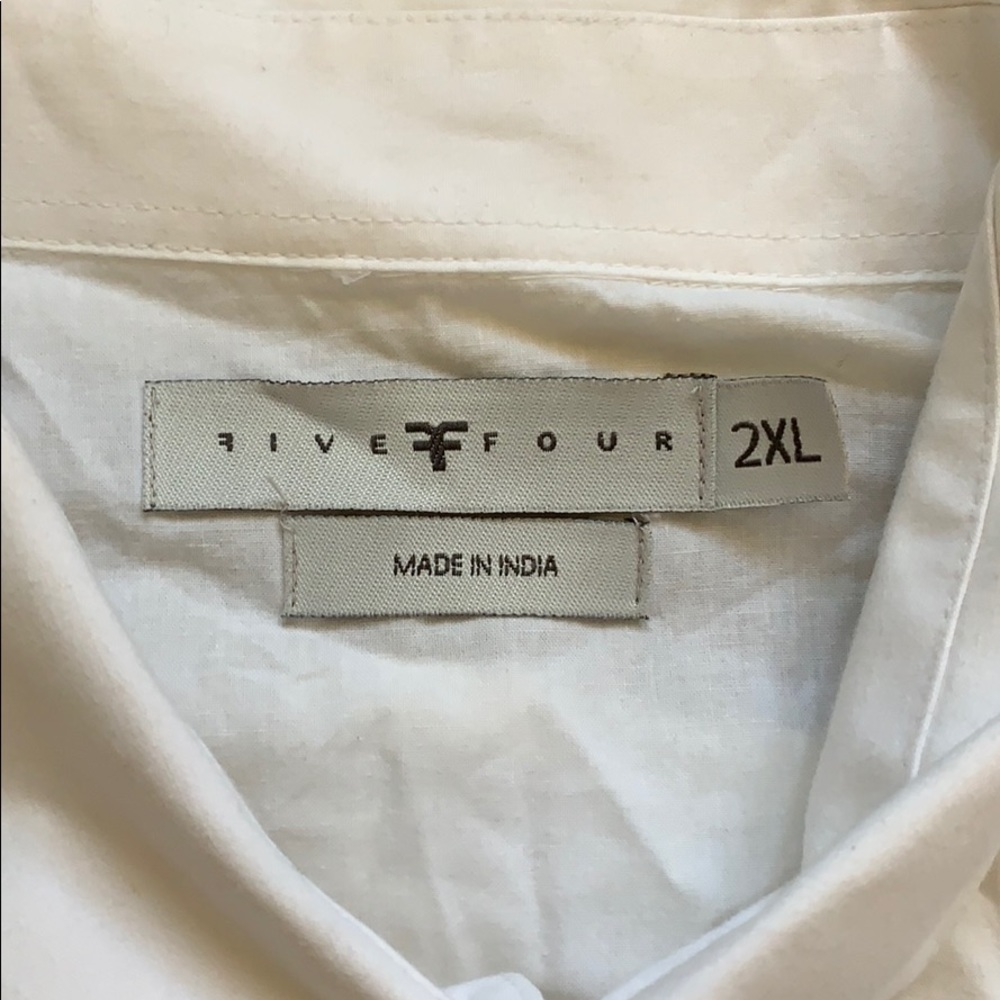 FiveFour white long sleeved button down.